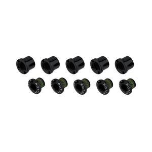 ROTOR RD BOLT SET 5 BOLTS/5 NUTS BLACK chainring bolts