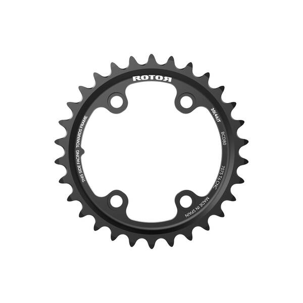ROTOR ROUND RING GRX BCD80X4 30T(46) INNER BLACK Chainring